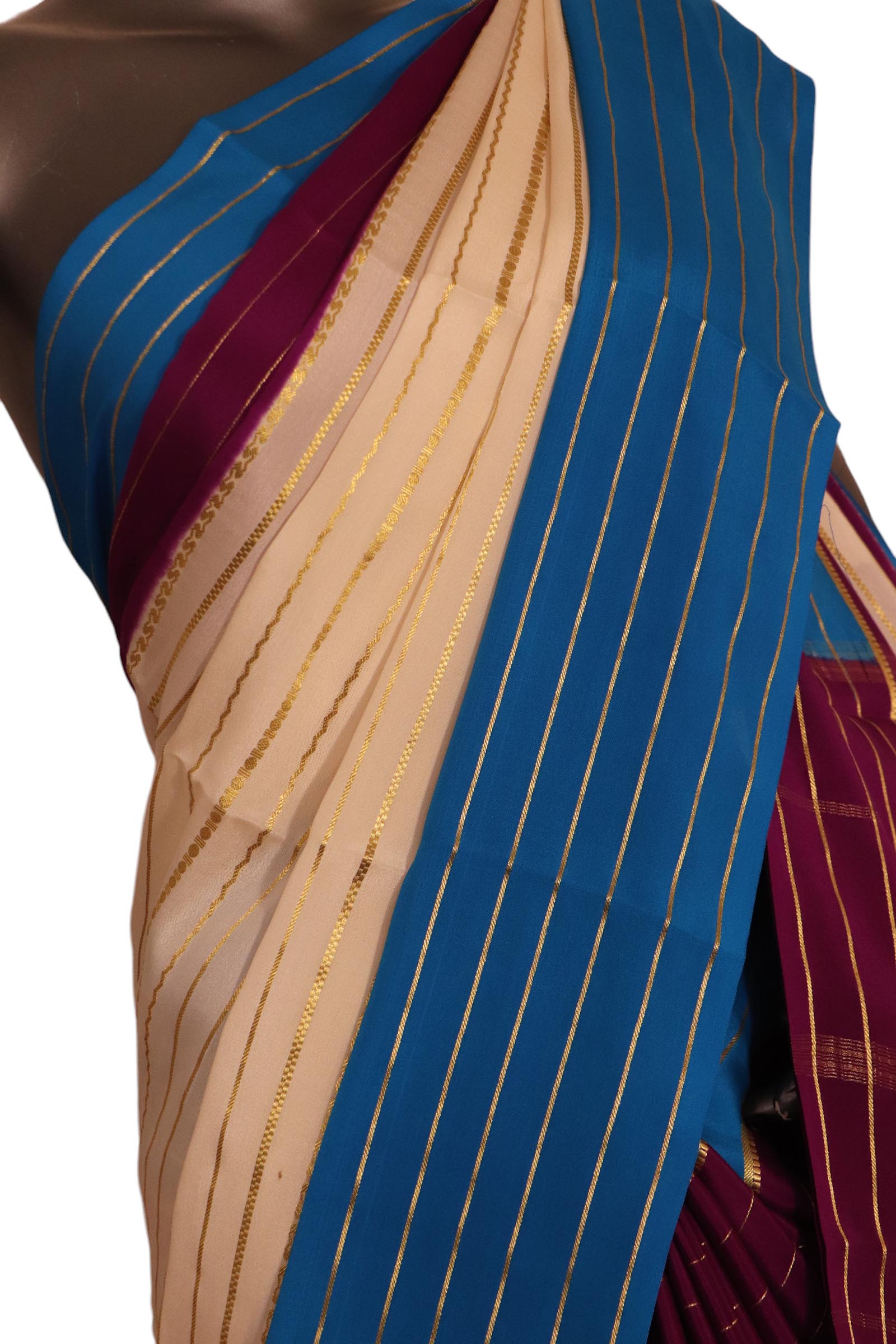Pure Veldhari Zari Mysore Crepe Silk Saree AK208658